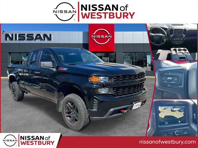 Black 2019 Chevrolet Silverado 1500 Custom Trail Boss Double Cab 4WD Pickup Truck Four-Wheel Drive 6-Speed Automatic Overdrive