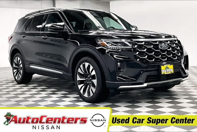 Black Metallic 2025 Ford Explorer Platinum AWD SUV / Crossover All-Wheel Drive 10-Speed Automatic