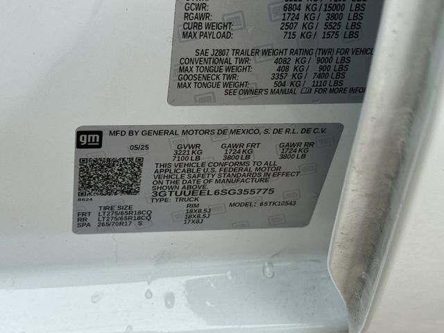 2025 GMC Sierra 1500 AT4 White at Monument Chevrolet