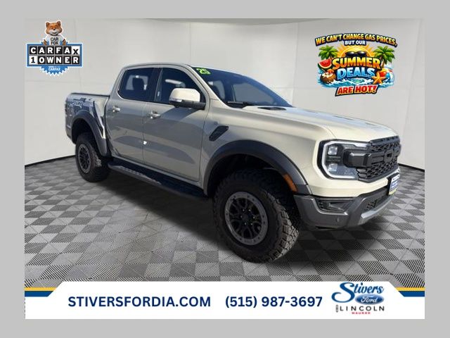 Desert Sand 2025 Ford Ranger Raptor SuperCrew 4WD Pickup Truck Four-Wheel Drive Automatic