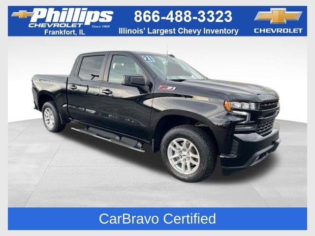 Black 2021 Chevrolet Silverado 1500 RST Crew Cab 4WD Pickup Truck Four-Wheel Drive 8-Speed Automatic