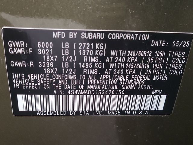 2025 – Subaru – Ascent