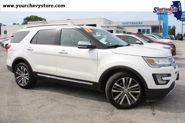 White Platinum Clearcoat Metallic 2017 Ford Explorer SUV / Crossover All-Wheel Drive 6-Speed Automatic