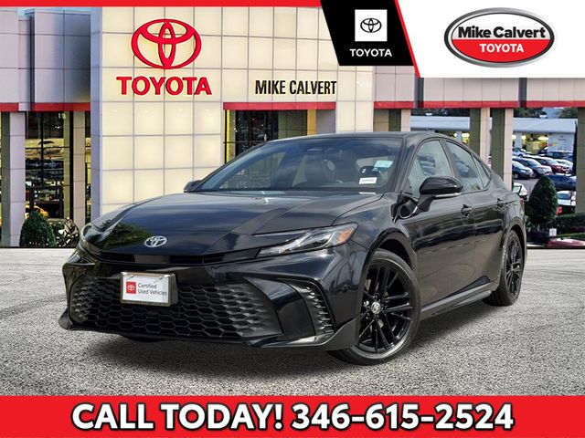 Midnight Black Metallic 2025 Toyota Camry SE FWD Sedan Front-Wheel Drive Continuously Variable Transmission