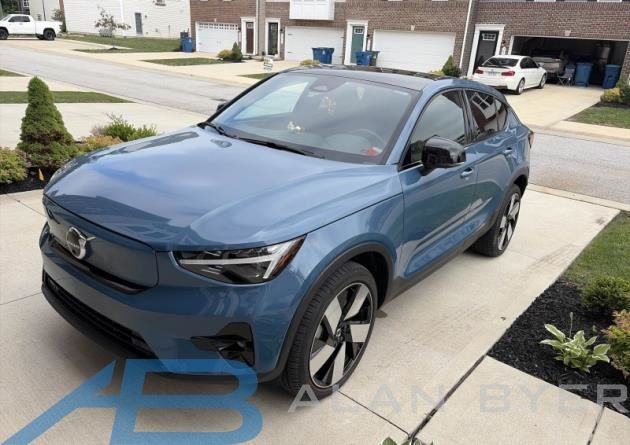 Blue Metallic 2023 Volvo C40 Recharge SUV / Crossover All-Wheel Drive 1-Speed Automatic