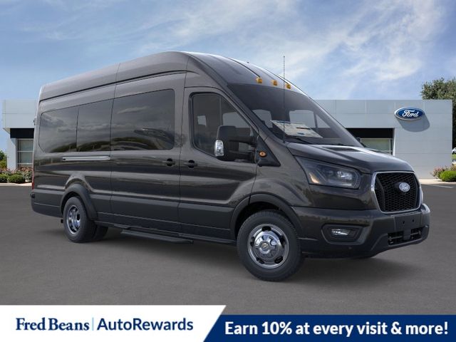 Black Metallic 2026 Ford Transit Passenger 350 HD XLT High Roof Extended LB DRW AWD Van All-Wheel Drive