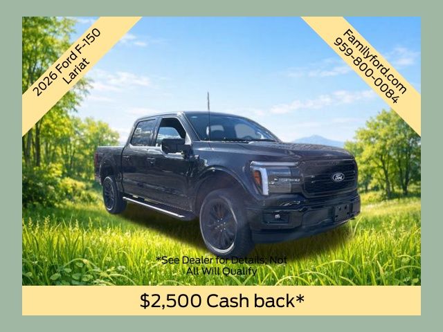 Agate Black Metallic 2026 Ford F-150 Lariat SuperCrew 4WD Pickup Truck Four-Wheel Drive Automatic