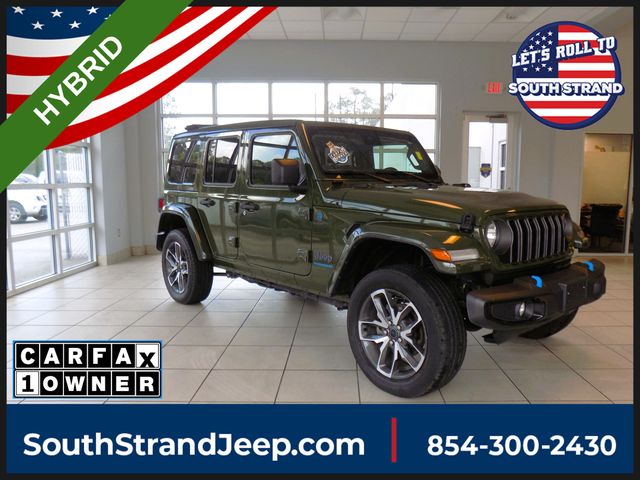 Sarge Green Clearcoat 2024 Jeep Wrangler 4xe SUV / Crossover Four-Wheel Drive 8-Speed Automatic