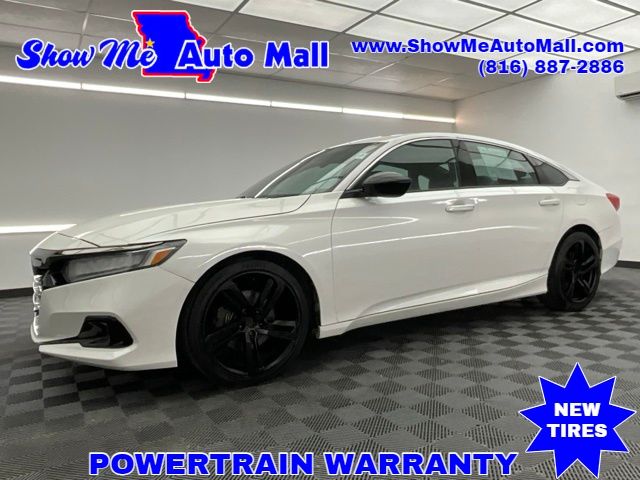 Platinum White Pearl 2021 Honda Accord Sport FWD Sedan Front-Wheel Drive Automatic
