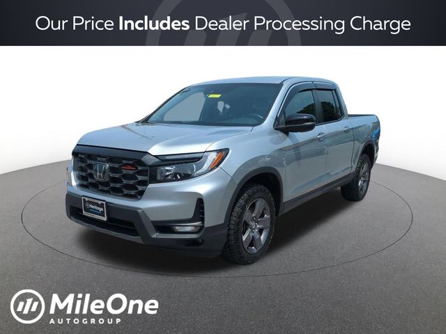 Silver 2025 Honda Ridgeline Pickup Truck All-Wheel Drive 9-Speed Automatic