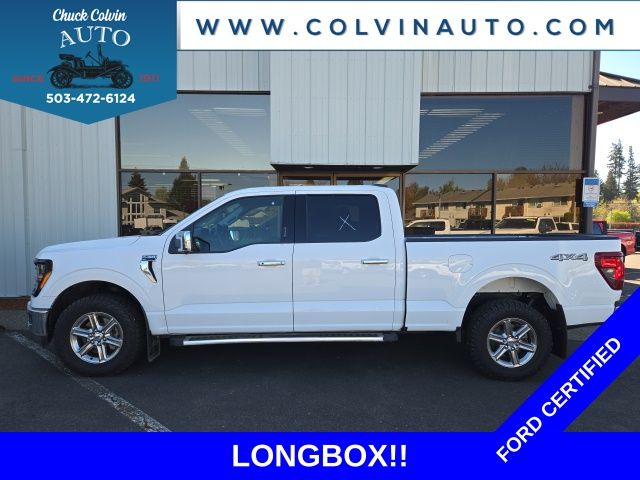 Oxford White 2024 Ford F-150 XLT SuperCrew 4WD Pickup Truck Four-Wheel Drive Automatic