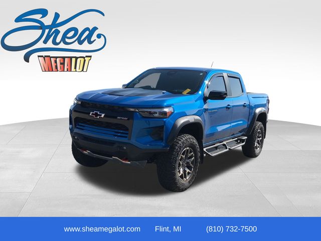 Glacier Blue Metallic 2024 Chevrolet Colorado Pickup Truck Four-Wheel Drive 8-Speed Automatic