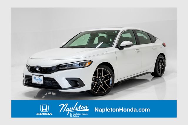 Platinum White Pearl 2023 Honda Civic Hatchback Hatchback Front-Wheel Drive Continuously Variable Transmission