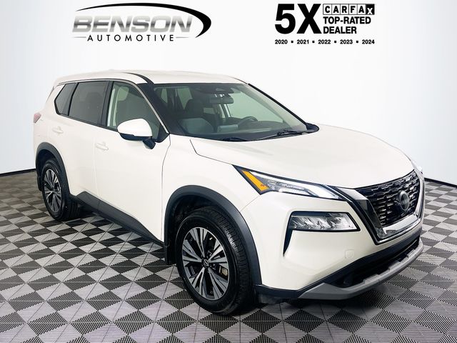 Pearl White Tricoat 2022 Nissan Rogue SV AWD SUV / Crossover All-Wheel Drive Continuously Variable Transmission