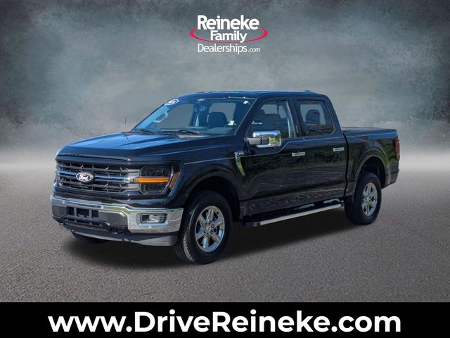 Black Metallic 2024 Ford F-150 XLT SuperCrew 4WD Pickup Truck Four-Wheel Drive Automatic