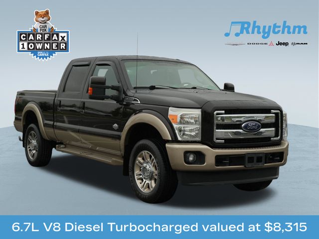 Brown Metallic 2014 Ford F-350 Super Duty King Ranch Crew Cab 4WD Pickup Truck Four-Wheel Drive 6-Speed Automatic Overdrive