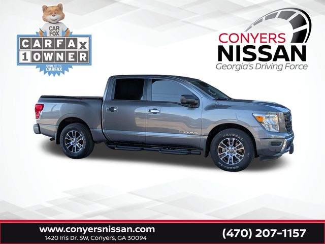 Gray (Gun Metallic) 2021 Nissan Titan Pickup Truck 4X2 9-Speed Automatic