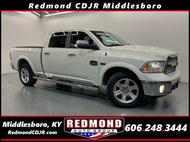 Pearl White 2016 RAM 1500 Pickup Truck Four-Wheel Drive 8-Speed Automatic