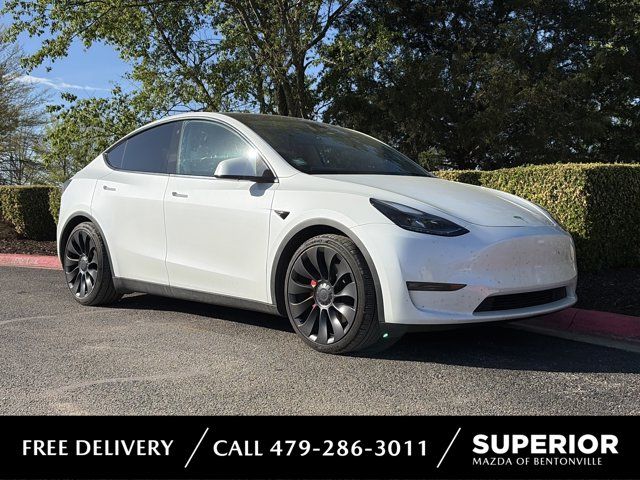 Pearl White Multi-Coat 2023 Tesla Model Y Performance AWD SUV / Crossover All-Wheel Drive 1-Speed Automatic