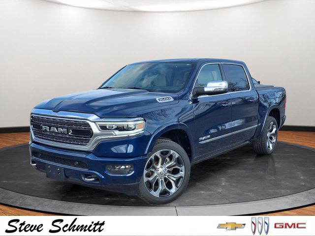 Patriot Blue Pearlcoat 2024 RAM 1500 Limited Crew Cab 4WD Pickup Truck Four-Wheel Drive 8-Speed Automatic