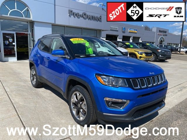 Laser Blue Pearlcoat 2018 Jeep Compass Limited 4WD SUV / Crossover Four-Wheel Drive 9-Speed Automatic