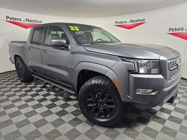 Gray (Gun Metallic) 2023 Nissan Frontier Pickup Truck Four-Wheel Drive 9-Speed Automatic