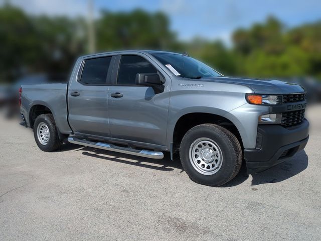 Gray (Satin Steel Metallic) 2021 Chevrolet Silverado 1500 Work Truck Crew Cab RWD Pickup Truck 4X2 6-Speed Automatic Overdrive