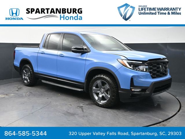 Diffused Sky Pearl 2024 Honda Ridgeline Pickup Truck All-Wheel Drive 9-Speed Automatic