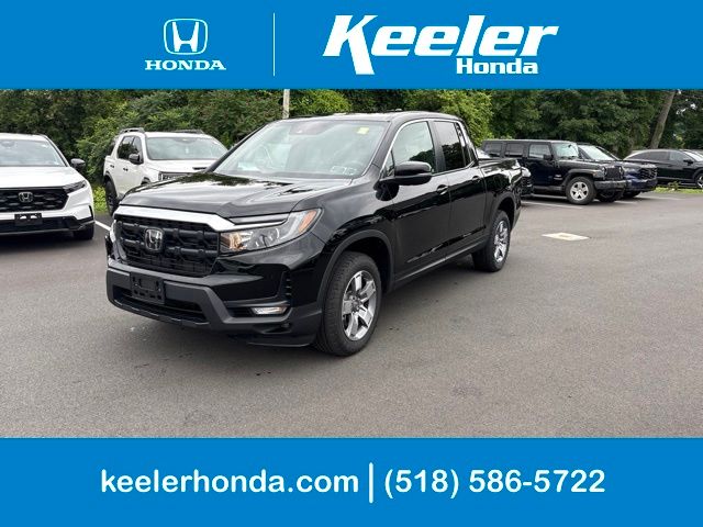 Crystal Black Pearl 2025 Honda Ridgeline Pickup Truck All-Wheel Drive 9-Speed Automatic