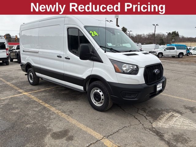 Oxford White 2024 Ford Transit Cargo 250 Medium Roof LB RWD Van Rear-Wheel Drive