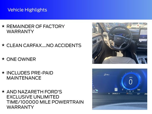 used 2022 Ford Explorer car, priced at $36,899