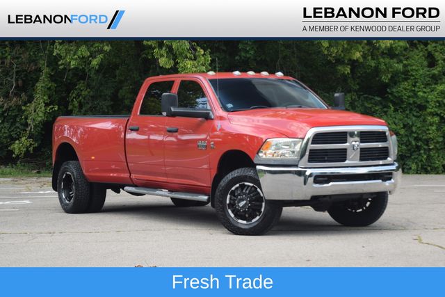 Red 2012 RAM 3500 Pickup Truck Four-Wheel Drive 6-Speed Manual