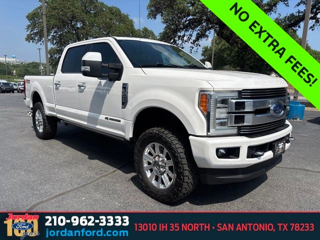 White Platinum Clearcoat Metallic 2019 Ford F-250 Super Duty Pickup Truck Four-Wheel Drive 6-Speed Automatic