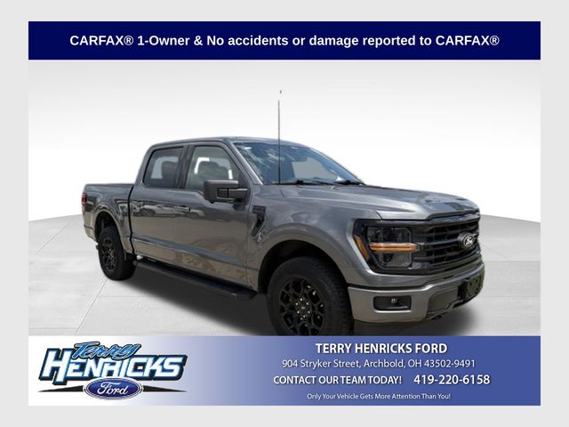Gray 2024 Ford F-150 Pickup Truck Four-Wheel Drive Automatic
