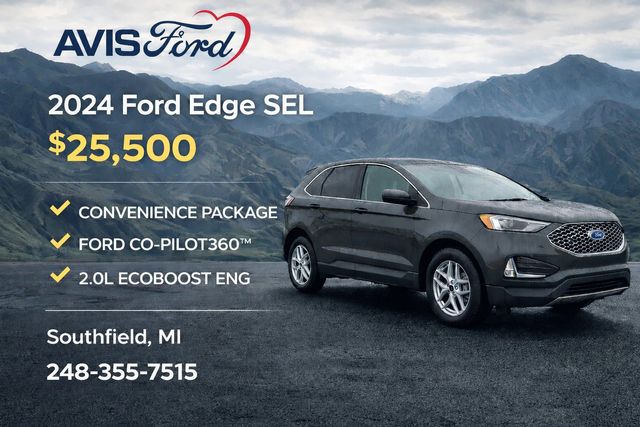 Green Metallic 2024 Ford Edge SEL AWD SUV / Crossover All-Wheel Drive 8-Speed Automatic