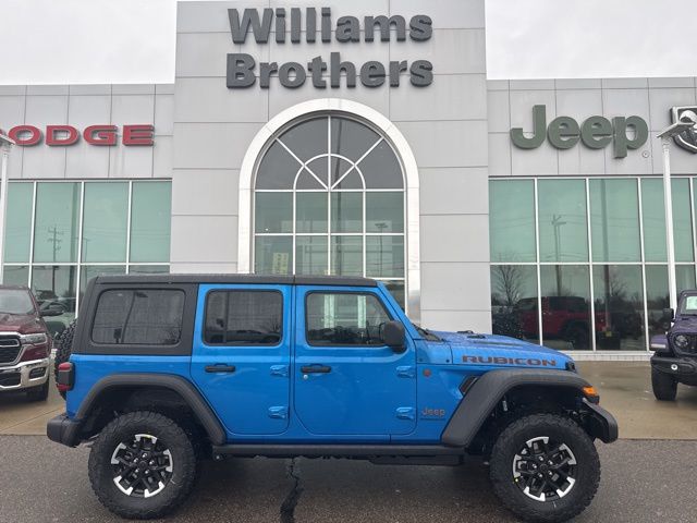 2026 Jeep Wrangler Rubicon - Hydro Blue Pearl Coat exterior view 3