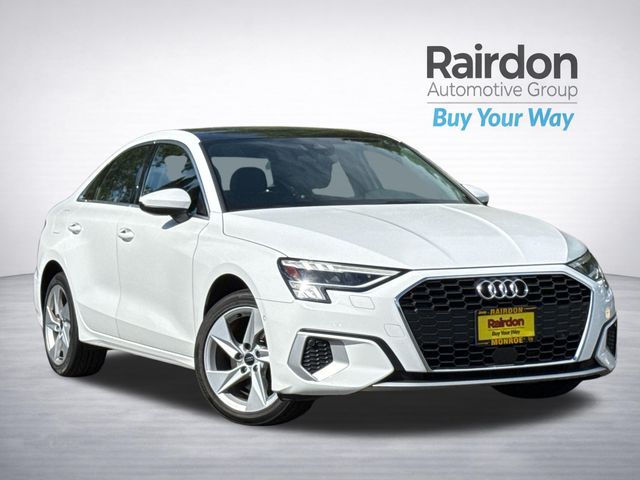 Ibis White 2023 Audi A3 Sedan Front-Wheel Drive 7-Speed Automatic