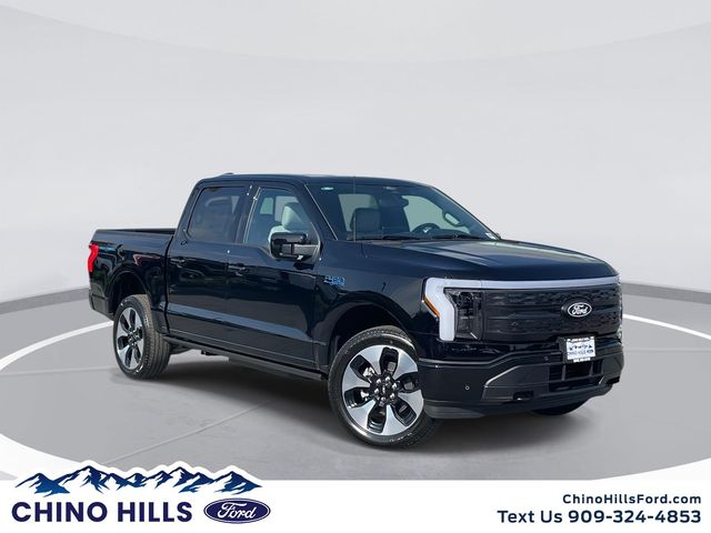 Black Metallic 2025 Ford F-150 Lightning Platinum SuperCrew AWD Pickup Truck All-Wheel Drive Automatic