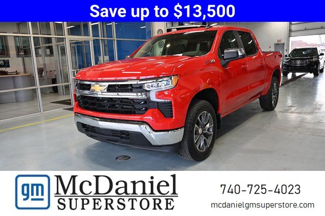Red Hot 2026 Chevrolet Silverado 1500 LT Crew Cab 4WD Pickup Truck Four-Wheel Drive Automatic