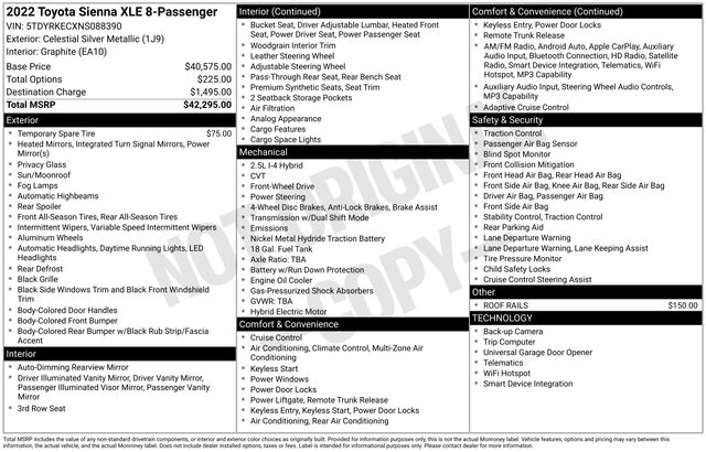 Used 2022 Toyota Sienna Van