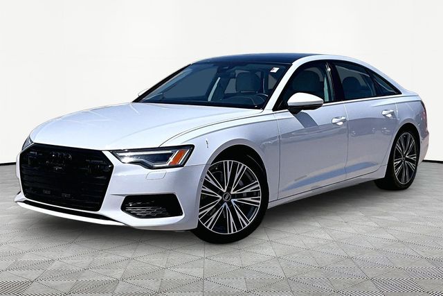 Glacier White Metallic 2023 Audi A6 quattro Premium Plus 45 TFSI Sedan All-Wheel Drive 7-Speed Automatic