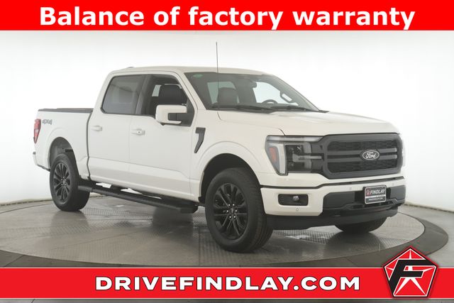 White 2025 Ford F-150 Lariat SuperCrew 4WD Pickup Truck Four-Wheel Drive Automatic