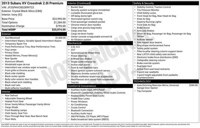 2013 Subaru Crosstrek XV Premium AWD
