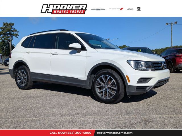 Pure White 2021 Volkswagen Tiguan SUV / Crossover Front-Wheel Drive 8-Speed Automatic