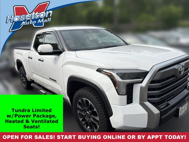 White 2022 Toyota Tundra Limited Double Cab 4WD Pickup Truck Four-Wheel Drive Automatic