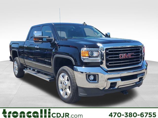 Onyx Black 2018 GMC Sierra 2500HD SLT Crew Cab SB 4WD Pickup Truck Four-Wheel Drive 6-Speed Automatic Overdrive