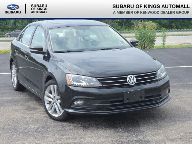 Black 2015 Volkswagen Jetta Sedan Front-Wheel Drive 6-Speed Automatic