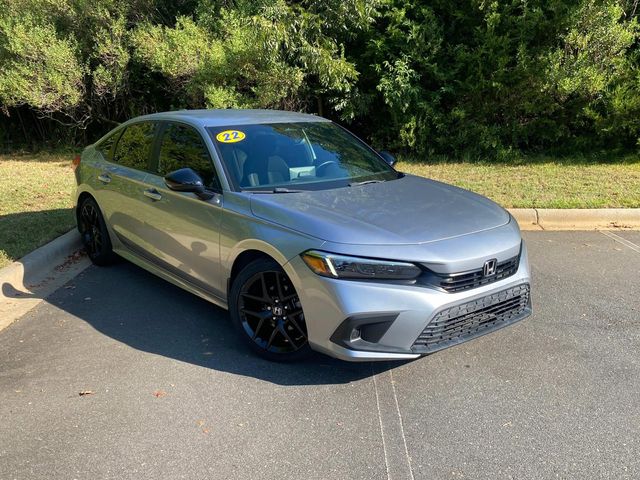 Gray 2022 Honda Civic Sedan Front-Wheel Drive Continuously Variable Transmission