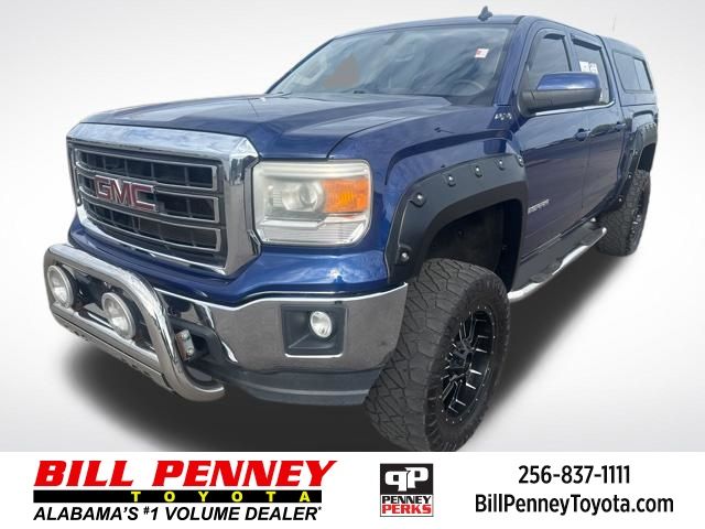 Cobalt Blue Metallic 2014 GMC Sierra 1500 SLE Crew Cab 4WD Pickup Truck Four-Wheel Drive 6-Speed Automatic Overdrive
