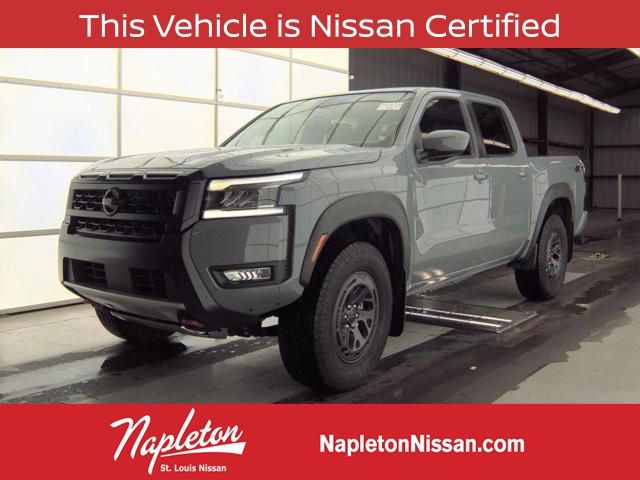 Boulder Gray Pearl 2025 Nissan Frontier Pickup Truck Four-Wheel Drive 9-Speed Automatic Overdrive
